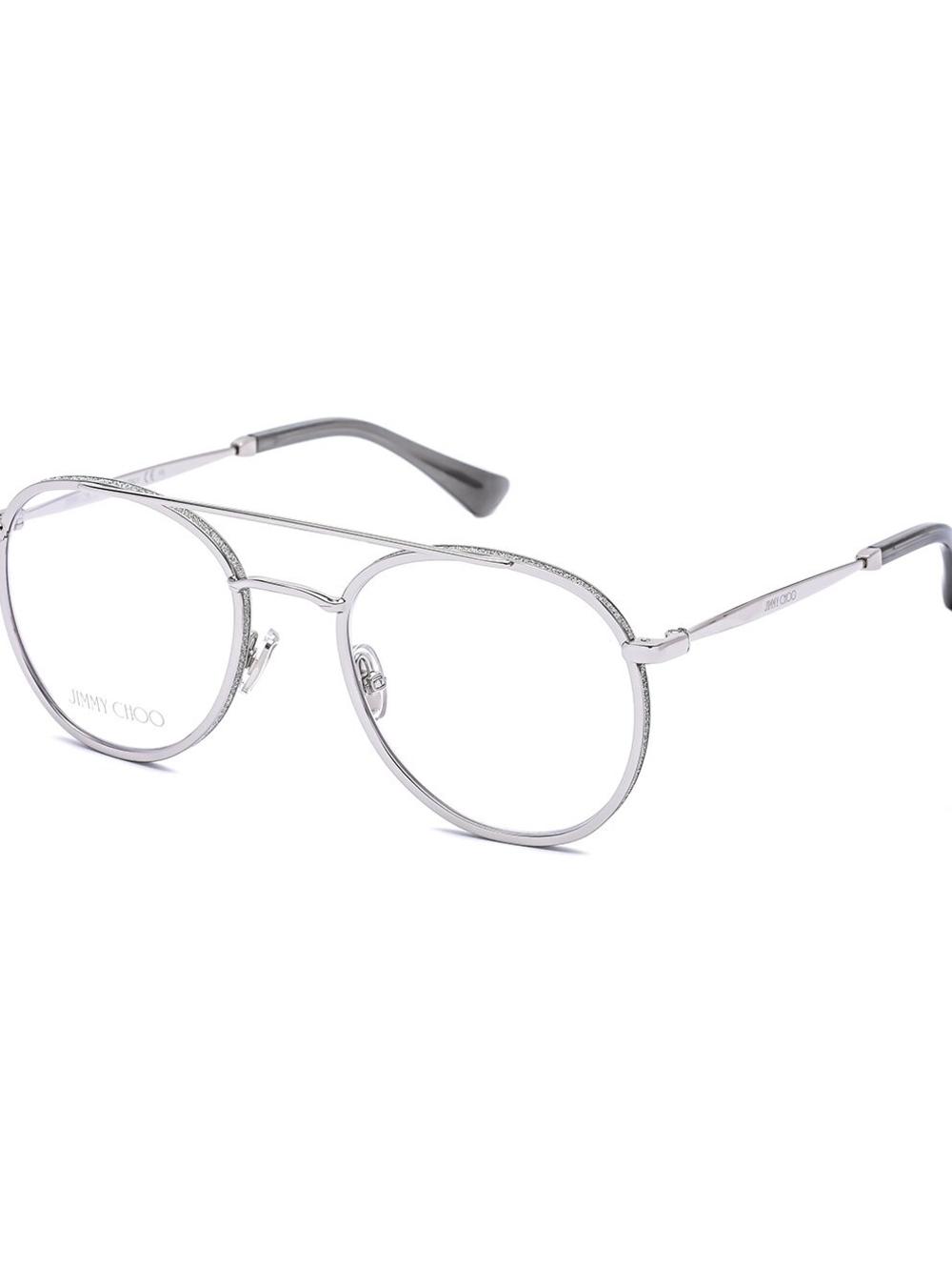 Jimmy Choo Men's Silver Metal Aviator-Influenced Shorts